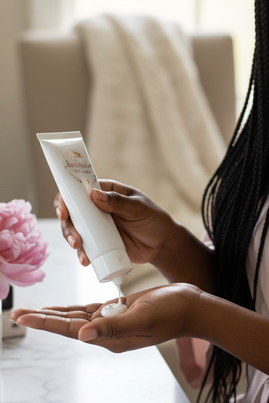 Pure Moisture Essence is a 100% natural, botanical lotion designed to anchor your skin in deep hydration. Formulated without fillers.
